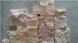 Chinese Yellow Limestone Mushroomed Stone, Mushroom Wall Cladding