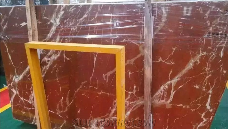 Coral Red Marble Slabs & Tiles, Chinese Rosa Alicante Marble