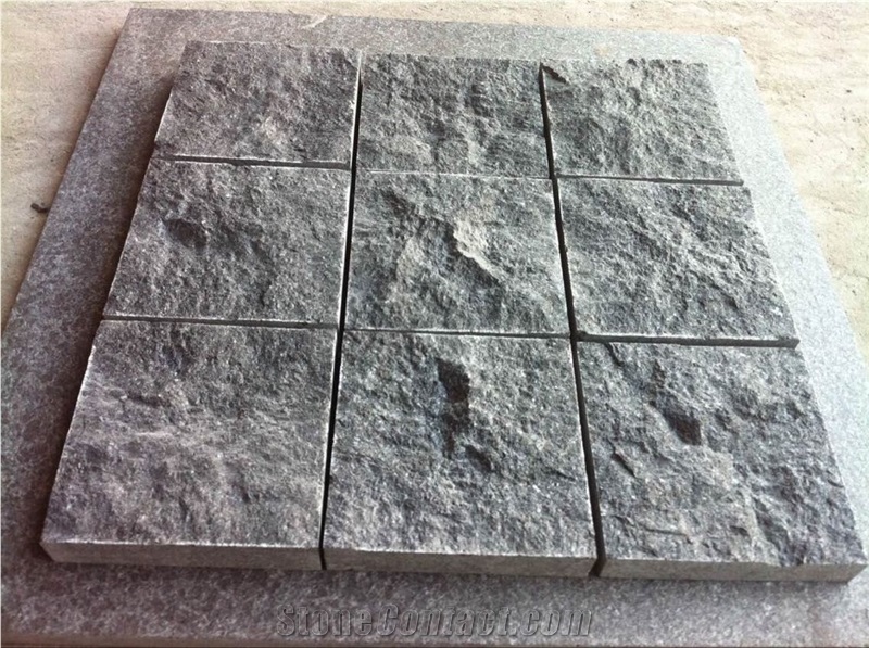 G654 Granite Cobble Stone China Grey Granite Cube Stone