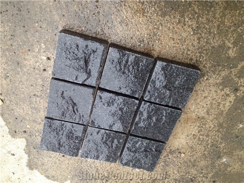 G654 Granite Cobble Stone China Grey Granite Cube Stone