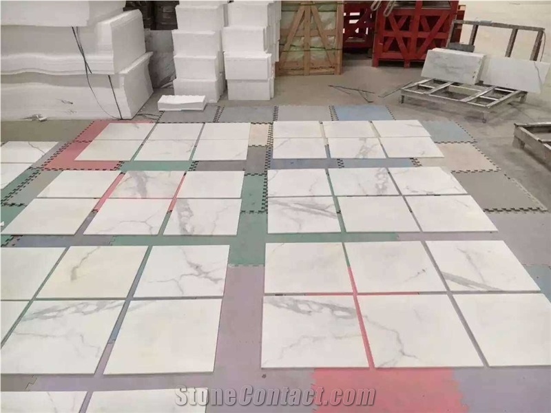 Italy Popular Carrara White Marble Bianco Carrara Slabs, Tiles