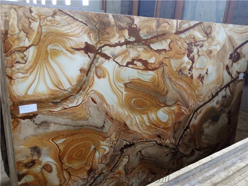 Stone Wood Quartzite Slabs Tiles, Palomino Quartzite, Yellow Polished Quartzite Floor Tiles, Wall Tiles