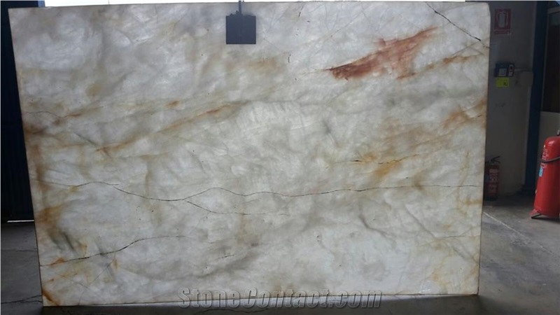 White Cristallo Quartzite Slabs & Tiles, White Polished Quartzite Floor Tiles, Wall Tiles