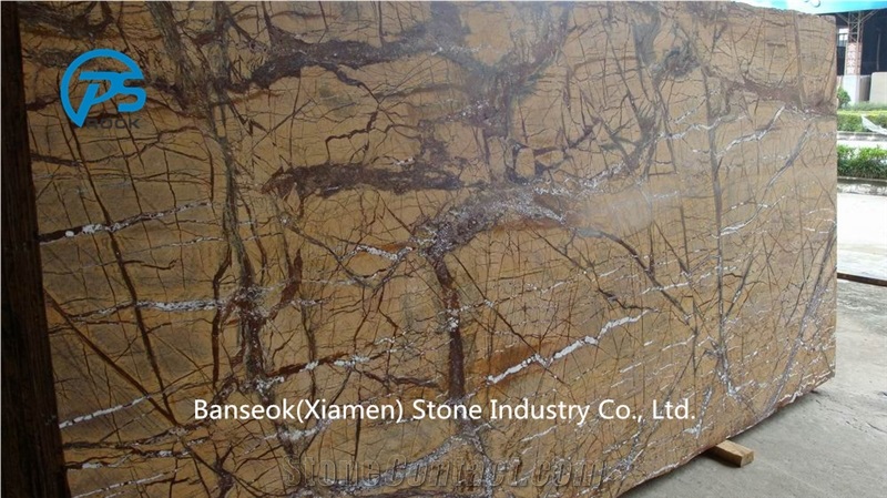 Rainforest Brown Marble Slabs & Tiles,India Marble