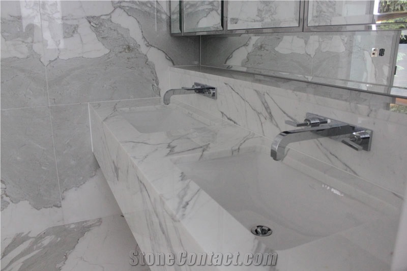 Calacatta Carrara Marble Bathroom