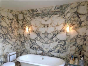 Calacatta Santi Marble Bathroom Wall