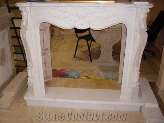 Fireplace Design with Bianco Carrara