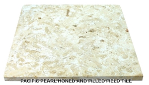 Pacific Pearl Coral Stone Honed Tiles, Dominican Republic Beige Coral Stone
