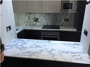 Arabescato Marble Kitchen Countertop