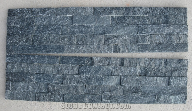 Black Quartzite Cultured Stone for Wall Decor Wall Cladding