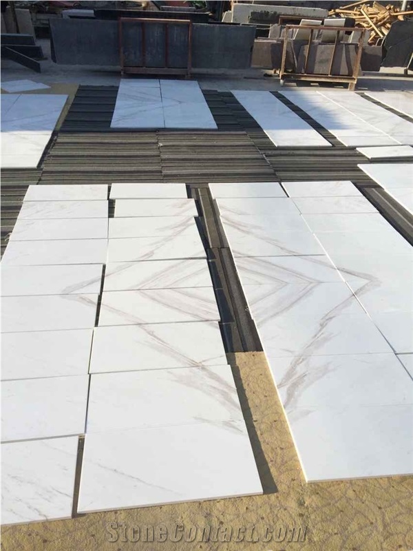 White Volakas Marble Slabs & Tiles, Marble Floor/Wall Covering Tiles