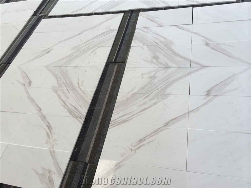 White Volakas Marble Slabs & Tiles, Marble Floor/Wall Covering Tiles