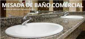Marron Coco Granite Commercial Vanity Top, Brown Granite Bath Tops