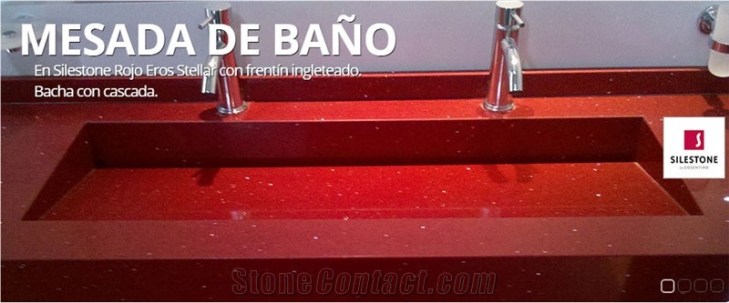 Silestone Red Kitchen Countertops, Engineered Countertops
