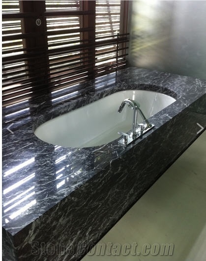 Grigio Carnico Marble Polished Bath Tub Surround