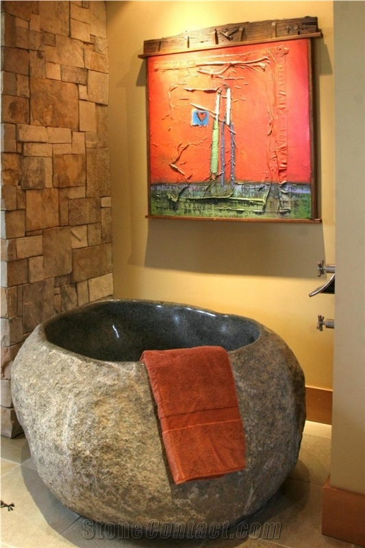 River Stone Bathtubs, Grey Stone Bath Tubs
