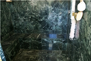 Dark Green Marble Bathroom Design