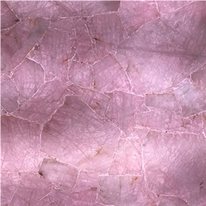 Pink Crystal Slabs, Semi Precious Stone Wall, Pink Gemstone Slabs