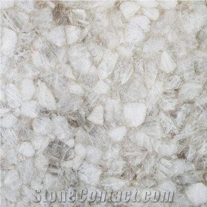White Crystal Tile & Slab Semi Precious Stone