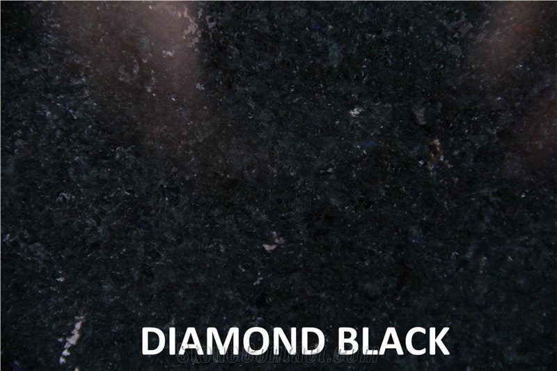 Diamond Black Granite Tiles & Slabs, Polished Granite Floor Tiles, Flooring