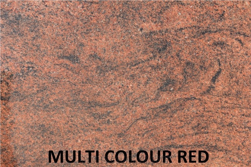 Multicolor Red Granite Tiles, Slabs, Floor Tiles, Flooring