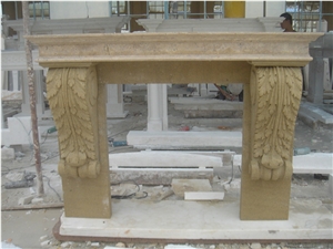 Brown Marble Fireplace,Top Quality and Hot Sale Fireplace,Western Style,Own Factory