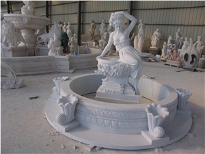 Carved Marble Fountain,Wall Fountain, Stone Water Fountain,China Marble Sculpture,On Sales