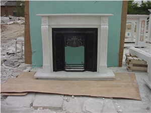 Cheapest China Natural White Marble Fireplace