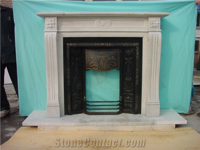 Cheapest Handcarved China Natural White Marble Fireplace