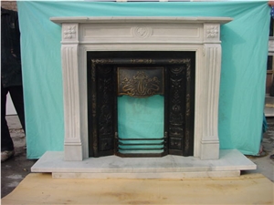 Cheapest Handcarved China Natural White Marble Fireplace