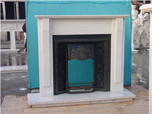China Polished Marble Fireplace 100% Hand Carved Wholesale ,Indoor White Marble Fireplace,Stone Fireplace Mantel