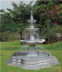 China White Marble Jade Sculpture Fountain,Garden Water Features,Natural Stone Carving Fountain for Exterior Decotaion