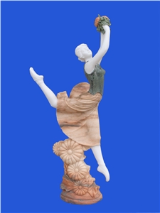 Dancing Lady Scupture,Marble Human Sculpture,China Marble Handcarving Statue,On Sales
