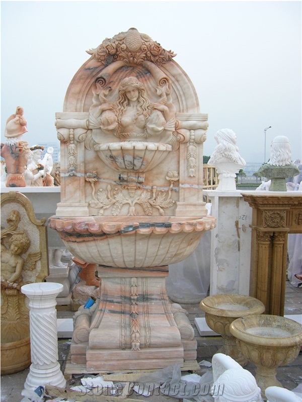Garden Decoration Marble Fountain,Water Features/Exterior Fountains with China Marble Sculpture