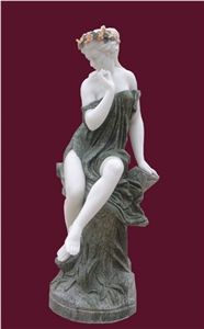Handcarved Sculpture,Natural Stone Carving,Human Sculpture & Statue, Female Sculpture & Statue,Multicolour Marble Sculpture,On Sales