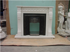 Hot Sale China White Marble Fireplace Modern Style High Quality Indoor