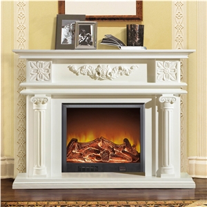 Hot Sale Marble Fireplace, China White Jade Marble Fireplace, Own Factory