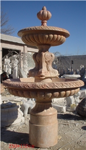 Indoor or Outdoor Use Stone Carved Water Fountain Marble Fountain