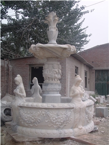 Large Outdoor Garden Water Fountain Marble Fountain,China Marble Sculpture,On Sales