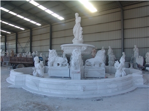 Large Outdoor Garden Water Fountain Marble Fountain,China White Marble Sculpture