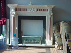 Marble Fireplace Surround,White Marble Fireplace Mantel