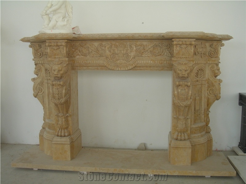 Natural Indoor Marble Fireplace,Elegent Marble Fireplace for Sale