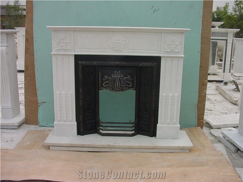 On Sale Best China White Marble Fireplace