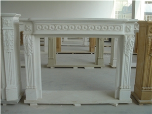 Simple White Marble Fireplace, Top Quality with Best Prices,Own Factory