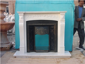 Top Quality Classic China White Marble Fireplace Surround