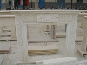 White Marble Fireplace Mantel, Factory Price, on Sale