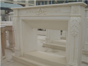 White Marble Fireplace Mantel, Factory Price, on Sale