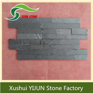 China Wholesale Grey Natural Slate Cultured Stone, Wall Cladding