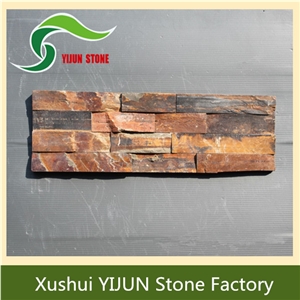 Pupular Natural Rust Slate Cultured Stone, Wall Cladding