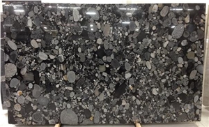 Black Mosaic Granite Slabs